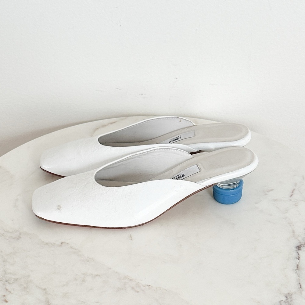 NEW Miista Karolina Blue Bottle Cap Patent Leather Mules Size 36 EU 5.5 US - Picture 6 of 9